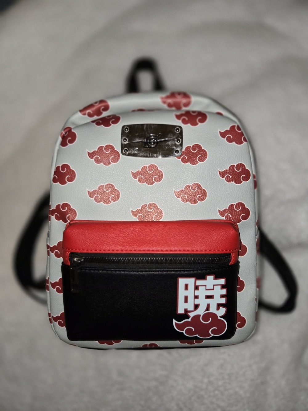 RARE WHITE VERSION Bioworld Naruto Shippuden Akatsuki Mini Backpack